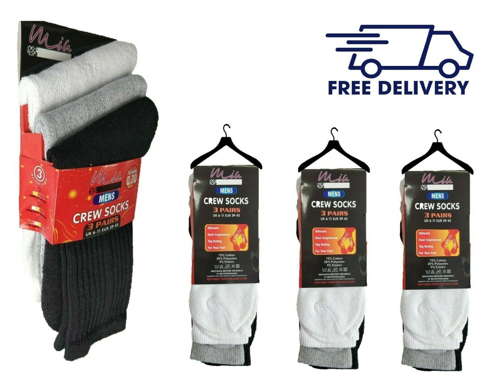 12 Pairs Mens Working Sock Ankle Socks Heel and Toe Protection Adults Size 6-11
