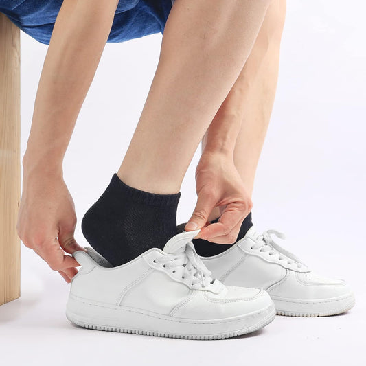 Blu Ninfee Sneaker Socken Herren Damen, 10 Paar Atmungsaktive Sportsocken Sneakersocken Damen Herrensocken Kurze Socken Für Männer, Baumwollsocken Laufsocken Unisex